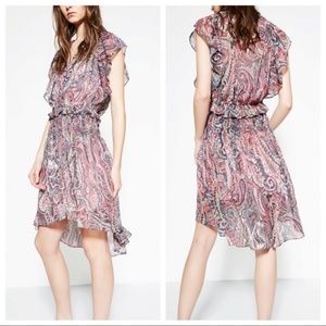 NWT THE KOOPLES Semi Sheer Malibu Paisley Dress size small